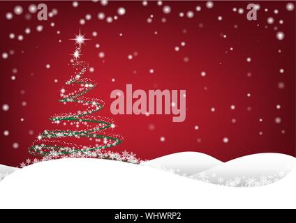 Noël arrière-plan avec l'arbre de Noël, l'illustration vectorielle. Illustration de Vecteur