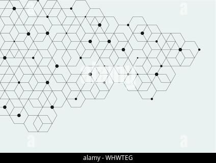 Résumé arrière-plan technique avec hexagones Illustration de Vecteur