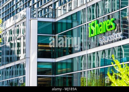 21 août 2019 San Francisco / CA / USA - iShares par BlackRock siège à quartier SOMA ; iShares est une famille de FNB gérés par BlackRock est un Banque D'Images