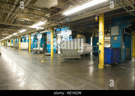 Vue de l'intérieur de l'usine d'un journal Banque D'Images