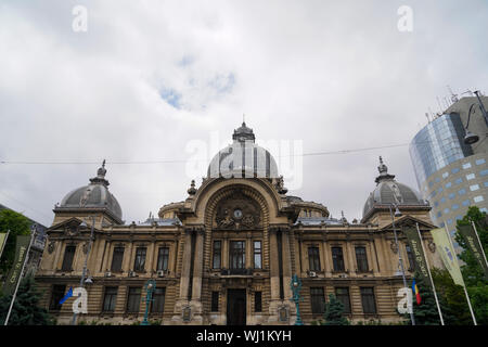 La décomposition post-communiste, la détérioration du bâtiment délabré, Bucarest Roumanie Banque D'Images