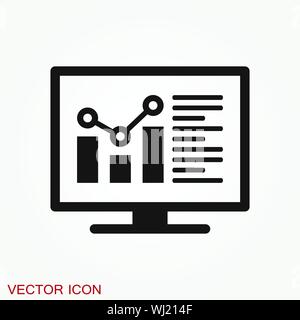 L'icône de l'analytique. Style d'illustration vectorielle est plat symbole iconique Illustration de Vecteur