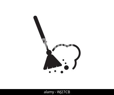 Plumeau simple illustration. Icône vecteur de nettoyage - Vector Illustration de Vecteur