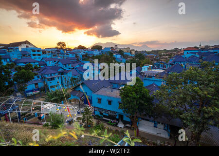 Village coloré Jodipan est meilleure destination à Malang est de Java en Indonésie Banque D'Images