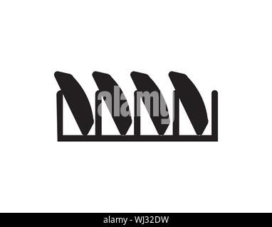 Icône plaque symbole vecteur illustration isolé - Vector Illustration de Vecteur