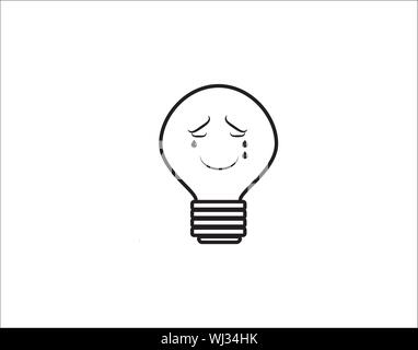 Emoji pleurer isolé sur fond blanc - vector Illustration de Vecteur