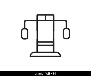 Icône de station de sport vecteur sur fond blanc, à la mode de la station de sport d'icônes rempli d'équipement de sport, de sport collection illustration élément simple station Illustration de Vecteur