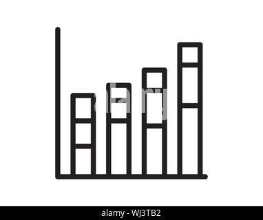 De plus en plus vecteur symbole graphique. Icône vecteur rapport financier. Arrière-plan blanc. EPS 10. - Vector Illustration de Vecteur
