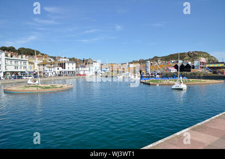 La vieille ville de Hastings dans l'East Sussex du bord de mer Banque D'Images