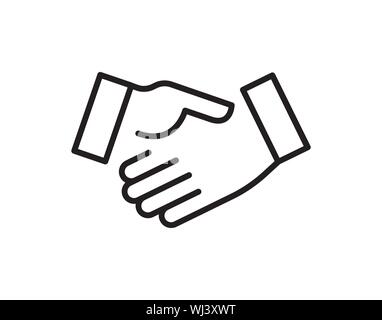 Illustration vectorielle de l'icône de l'accord de poignée de main d'entreprise Illustration de Vecteur
