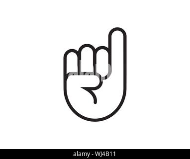Fist avec peu allongées sur l'icône de la ligne du doigt. Part, Pinky, signe. Gesticulant concept. Peut être utilisé pour des sujets tels que la communication, la promesse, la coopération . Illustration de Vecteur