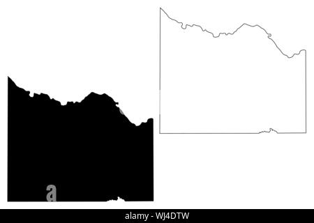 Wichita County, Texas (comtés au Texas, États-Unis d'Amérique,USA, États-Unis, US) map vector illustration, scribble sketch carte Wichita Illustration de Vecteur