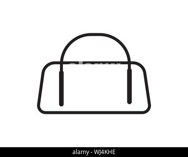 Sac à main accessoire de mode contour vecteur d'icône Illustration de Vecteur