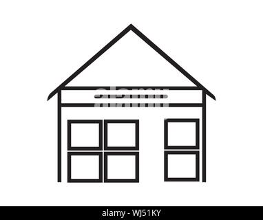 L'icône de la ligne d'Entrepôt et logistique image vectorielle de livraison Illustration de Vecteur