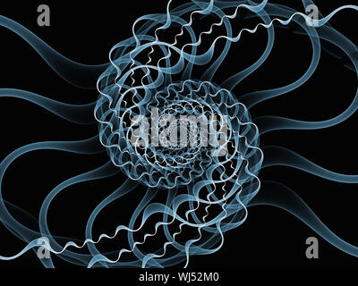 Série géométrie pure. Arrière-plan de spirale isolé des éléments de votre dessin sur le sujet de l'industrie, des sciences et de la technologie Banque D'Images