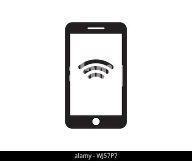 Icône de signal Wi-Fi du smartphone pour la connectivité Internet sans fil Illustration de Vecteur