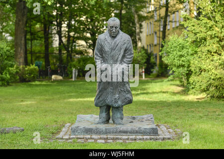 Berlin, bronze, monument en bronze, bronze figure, moulage en bronze, fonte du bronze, Carl von Ossietzky, monument, Ossietzkydenkmal Ossietzkystra, Allemagne, Banque D'Images