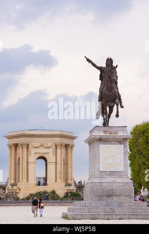 Chateau d'eau - Château d'eau à la fin de l'aqueduc de Montpellier, France. Banque D'Images