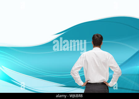 Composite image of young businessman posing Banque D'Images