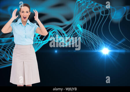 Composite image élégant businesswoman posing Banque D'Images