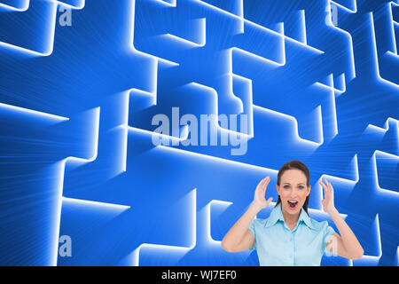 Composite image élégant businesswoman posing Banque D'Images