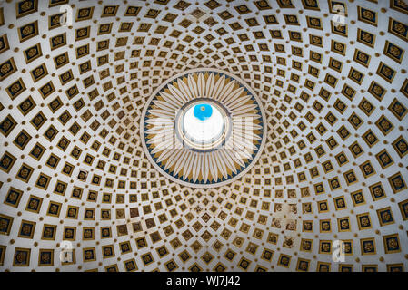 Motif géométrique de l'Eglise du dôme de Mosta, Malte. Banque D'Images