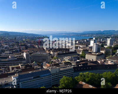 Vue aérienne Zurich District 1 Banque D'Images