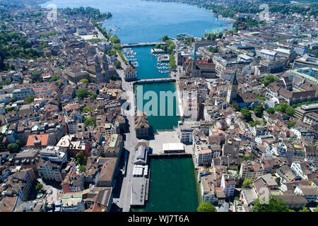 Vue aérienne du district de Zurich sur le département 1 Banque D'Images