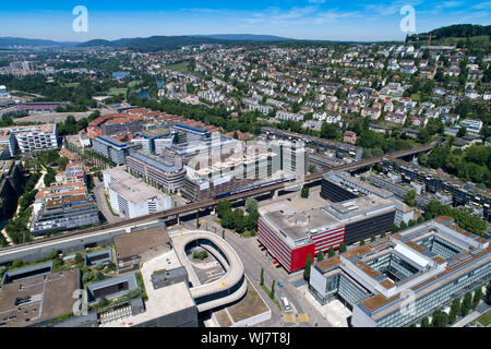 Vue aérienne Zurich district 5 Banque D'Images