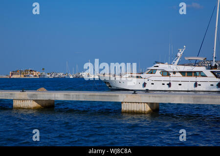 Marina de Denia à Alicante bateaux Valencia Province d'Espagne Banque D'Images