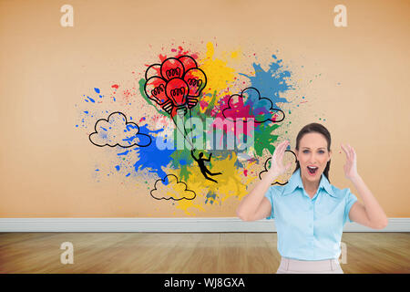 Composite image élégant businesswoman posing Banque D'Images