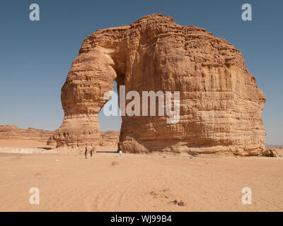 Le rocher connu sous le nom de la roche de l'éléphant à Al Ula, l'Arabie saoudite (KSA). Banque D'Images