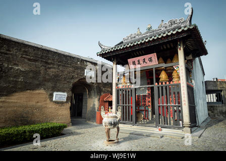 Petit temple Na Tcha monument ancien sanctuaire chinois à Macao, Chine Banque D'Images