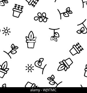 Différentes plantes Vector Pattern transparente Illustration de Vecteur