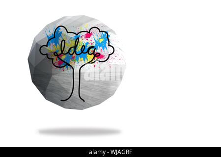 Idea Tree on abstract screen Banque D'Images