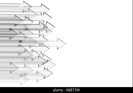 Flèche de verre. Fond d'affaires de plus en plus concept.rendu 3D. Banque D'Images