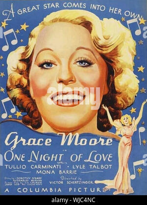 Une nuit d'AMOUR 1934 Columbia Pictures comédie musicale avec Grace Moore Banque D'Images
