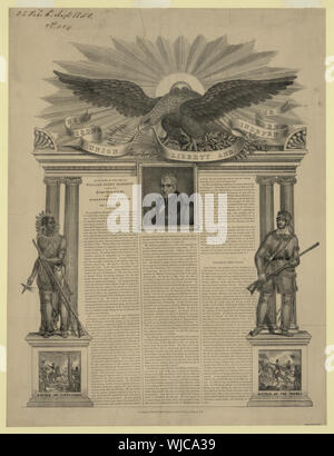 Harrison, Union européenne, la liberté, et de l'indépendance / conçu, écrit et publié par B.O. Tyler, Albany, N.Y. Banque D'Images