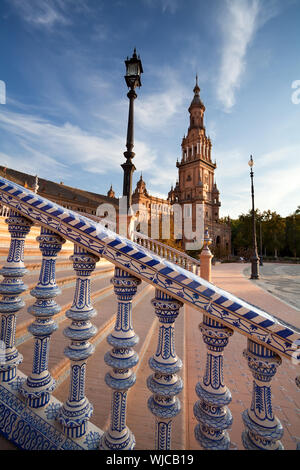 Fragment de palace Plaza de Espana à Sevilla, Espagne Banque D'Images