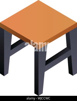 Tabouret sans dossier icône. Tabouret sans dossier de isométrique icône vecteur pour la conception web isolé sur fond blanc Illustration de Vecteur