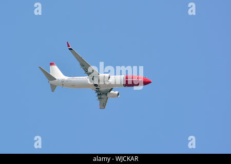 Norwegian (compagnie aérienne norvégienne à bas prix et la plus grande compagnie aérienne de Norvège), Boeing 737-800 Banque D'Images