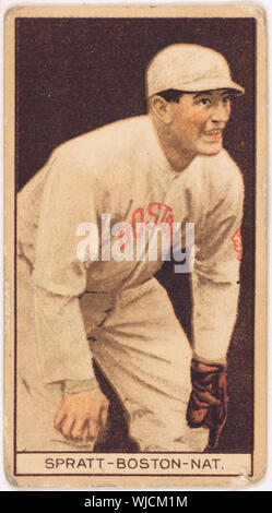 Harry Lee Spratt, Boston Braves, portrait carte de base-ball Banque D'Images