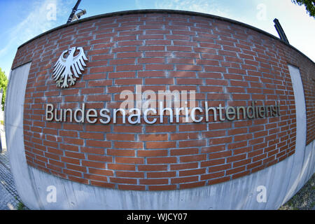 Voir, l'architecture, à l'extérieur, à l'extérieur, à l'extérieur vue, vue extérieure, Berlin, Service fédéral de renseignements, Service fédéral de renseignements, de l'Allemagne, garde p Banque D'Images