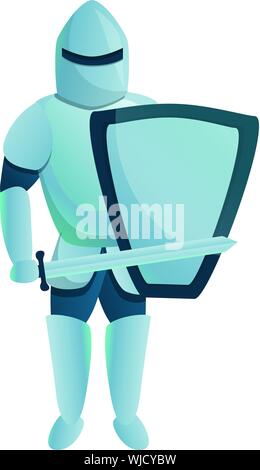 Chevalier Paladin icône. Caricature de chevalier paladin icône vecteur pour la conception web isolé sur fond blanc Illustration de Vecteur