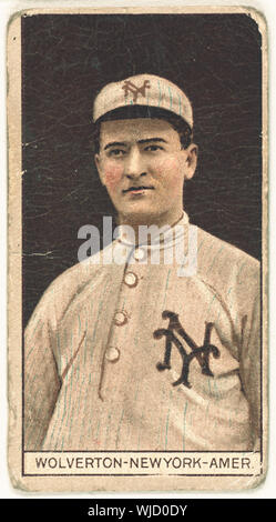 Harry Wolverton, New York Highlanders, portrait carte de base-ball Banque D'Images