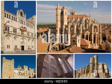 Monuments historiques de Narbonne, ville de la région Languedoc Roussillon en France Banque D'Images