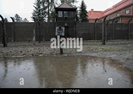 Auschwitz-Birkenau, en Pologne - 14 juin 2019 : Journée nationale du souvenir des victimes de l'allemand nazi de concentration et d'extermination camps Banque D'Images