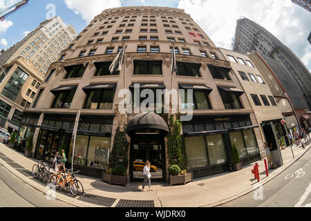 Le NoMad Hotel sur Broadway à New York est vu sur Jeudi, 22 août 2019. MGM Resorts International a acquis une participation de 50 % dans le groupe Sydell, la société qui exploite la chaîne de 16 hôtels.(© Richard B. Levine) Banque D'Images