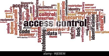 Mot de contrôle d'accès concept cloud. Collage fait de mots sur le contrôle d'accès. Vector illustration Illustration de Vecteur