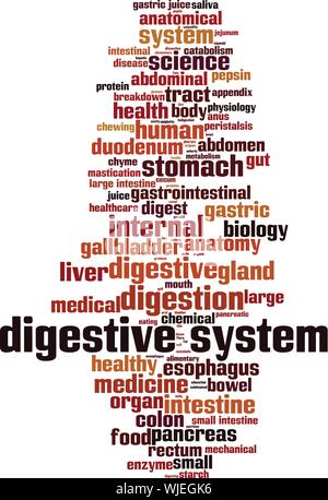 Système digestif mot concept cloud. Collage fait de mots sur le système digestif. Vector illustration Illustration de Vecteur